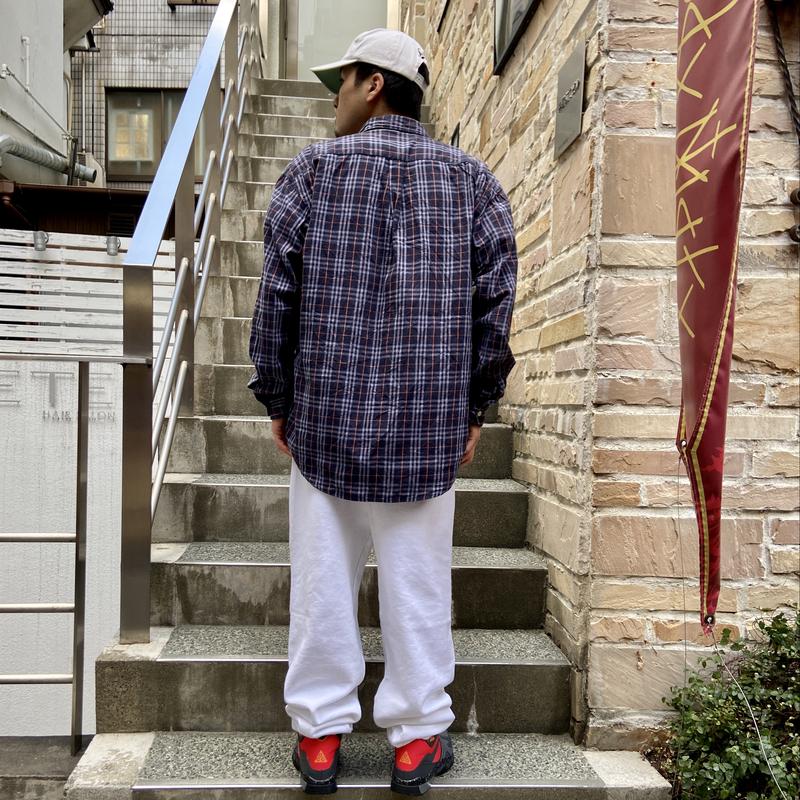 Burberrys バーバリー ボタンダウンノバチェックシャツ 90年代 Used C