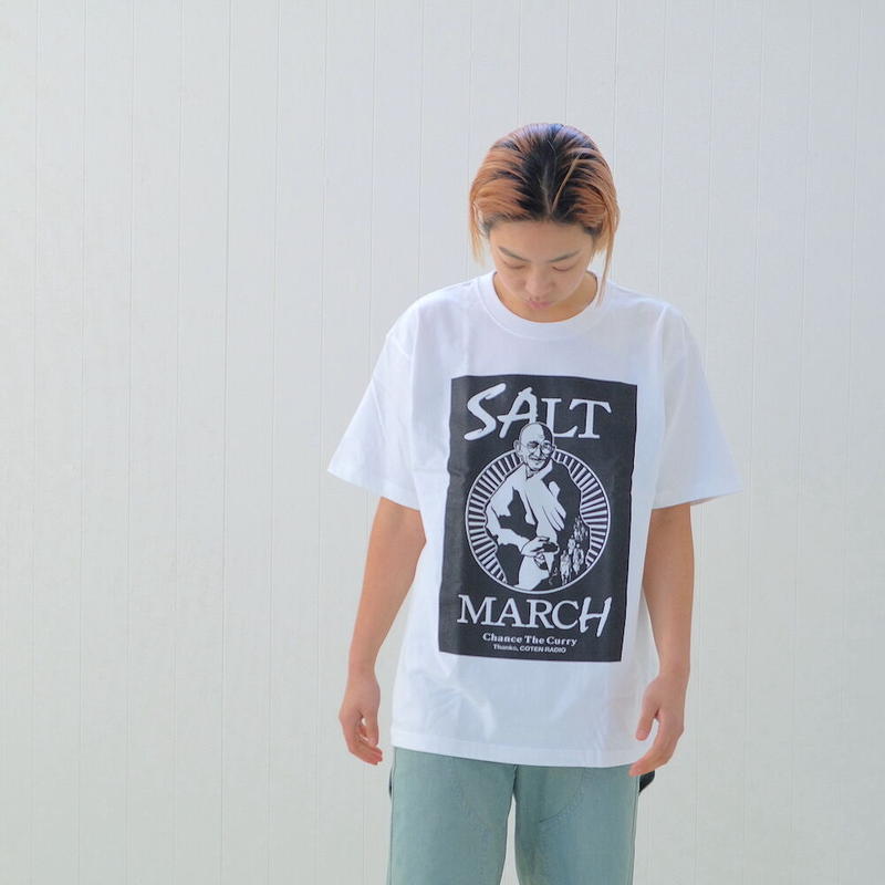ガンジーの歴史的塩対応tシャツ 塩色 1c Chance The Curry