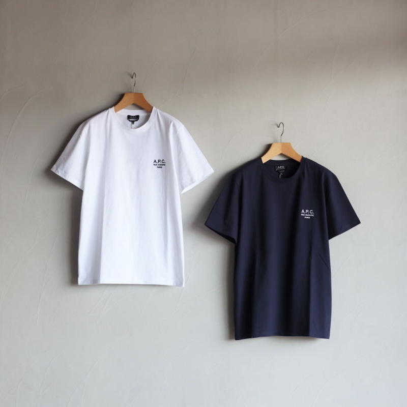 Apc Tシャツ アーペーセー Raymond 刺繍tシャツ ネイビー ホワイト メンズ ユ