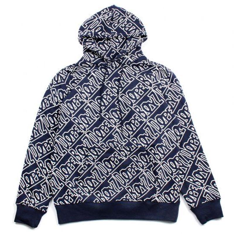 Dope ドープ Dope Boyz 12oz Hoodie Navy Chargie