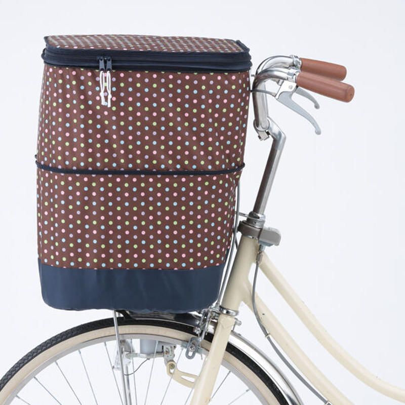 ２段式 自転車前カゴカバー モダンアート柄 おしゃれ フロントバスケット 丈夫 撥水 防水 川