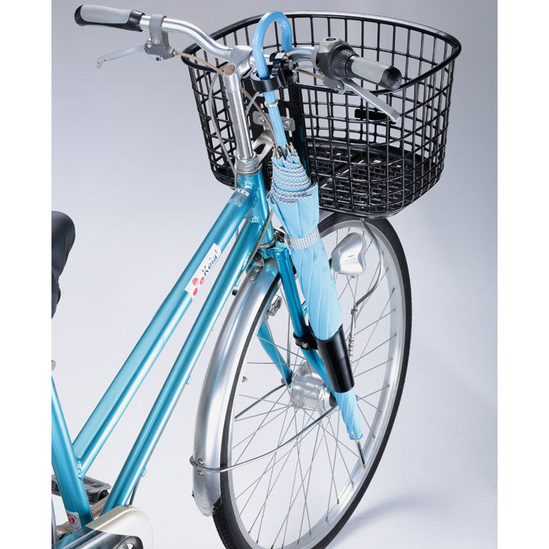 自転車用カサロック Newサイクル傘ロック 傘ホルダー 鍵付き 雨対策 電動自転車 ブラック