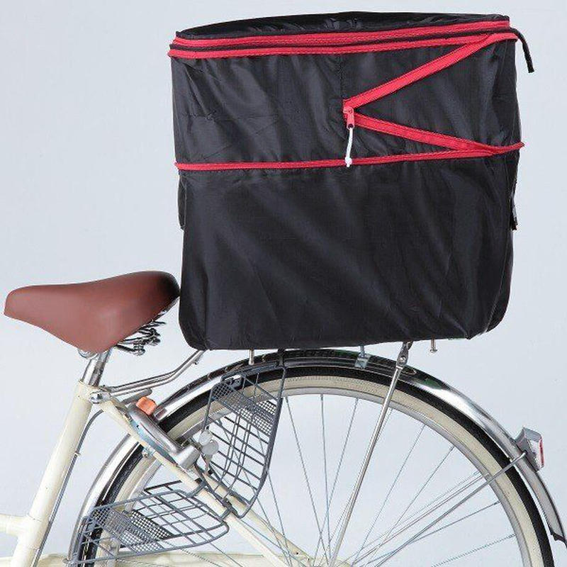 ２段式 自転車 後カゴカバー おしゃれ かわいい 防水 撥水 電動自転車 リアバスケットカバー