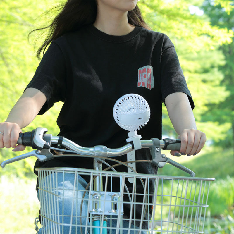 サイクリングファン 自転車 携帯扇風機 ポータブルファン ベビーカー チャイルドシート 手