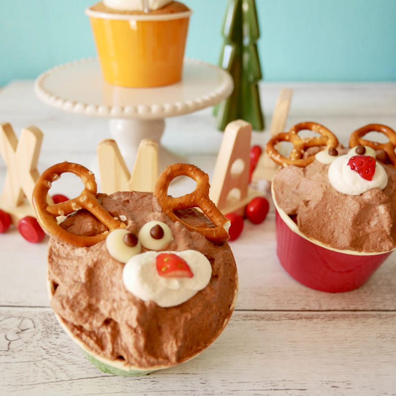 トナカイとサンタの帽子２種類の 可愛いマフィンを作ろう レシピ動画 Toto Sweet