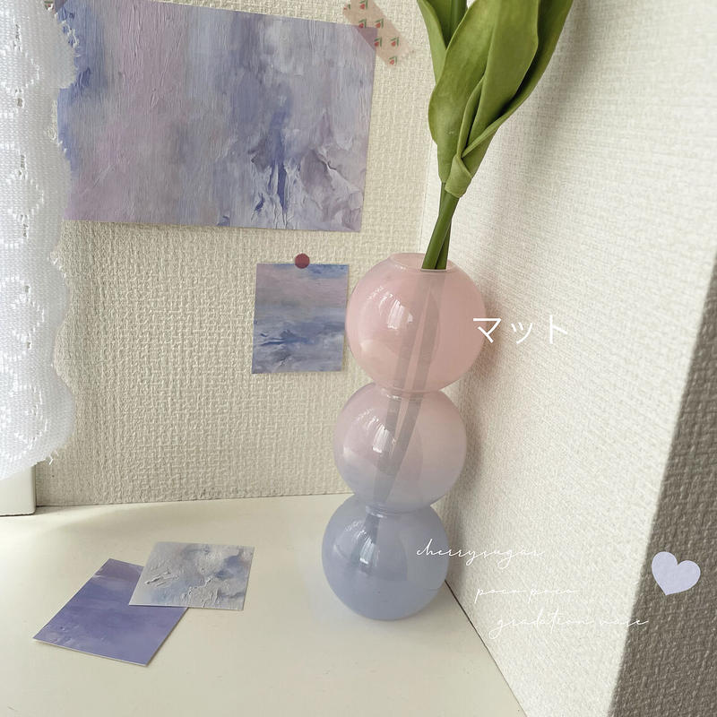 一部即納 ぽこぽこグラデーション フラワーベース Cherrysugar