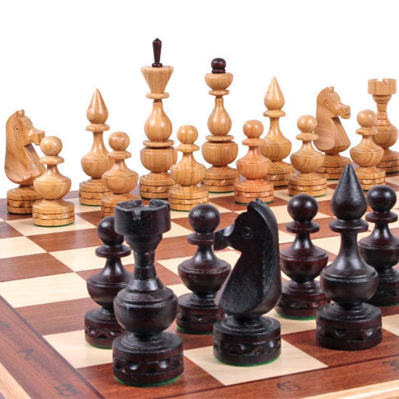 Ch145 Debiut 48ｃｍレアなチェスセット チェス盤 チェス駒セット Poland