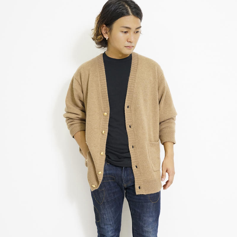 22aw先行販売 メンズ Ch Hdmn Homme ベビーキャメル100 Vネック ニ