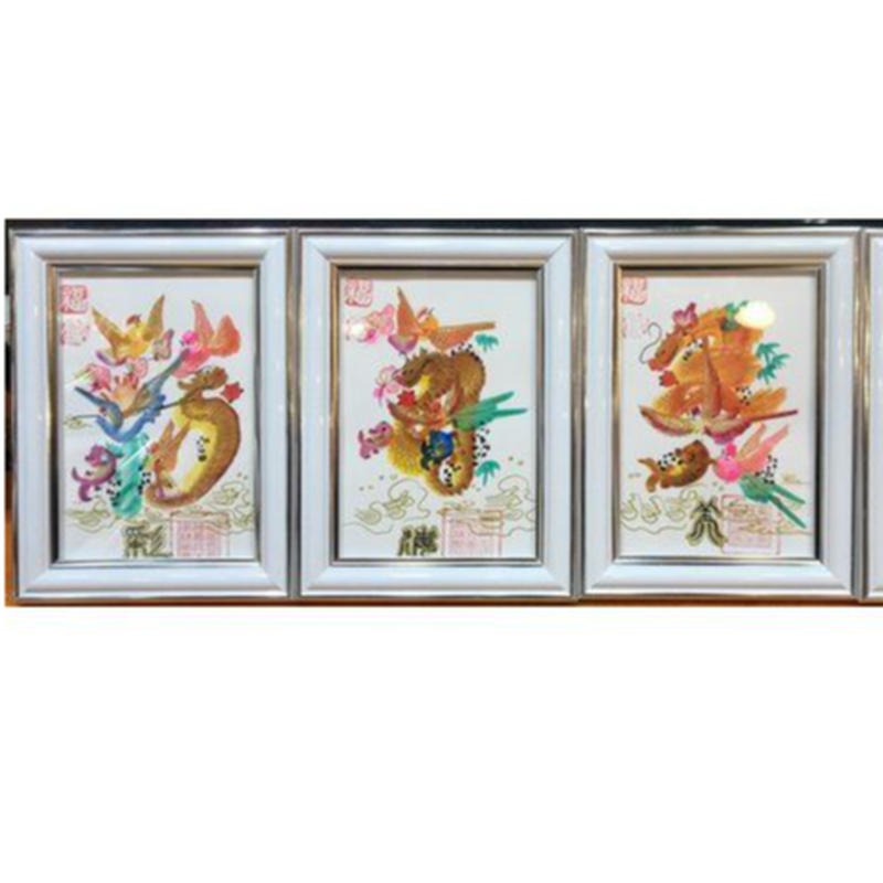 ハガキサイズ額付き お客様の名前を書き 開運風水 花文字 4文字まで 送料無料 横浜中華街 発