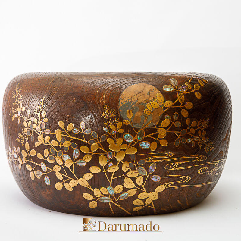火鉢　和風インテリア茶道具茶道植木鉢火鉢　桐　銅　銅製　蒔絵　針金細工　金網細工 火鉢 和風インテリア茶道具茶道植木鉢火鉢 桐 銅 銅製 蒔絵 針金