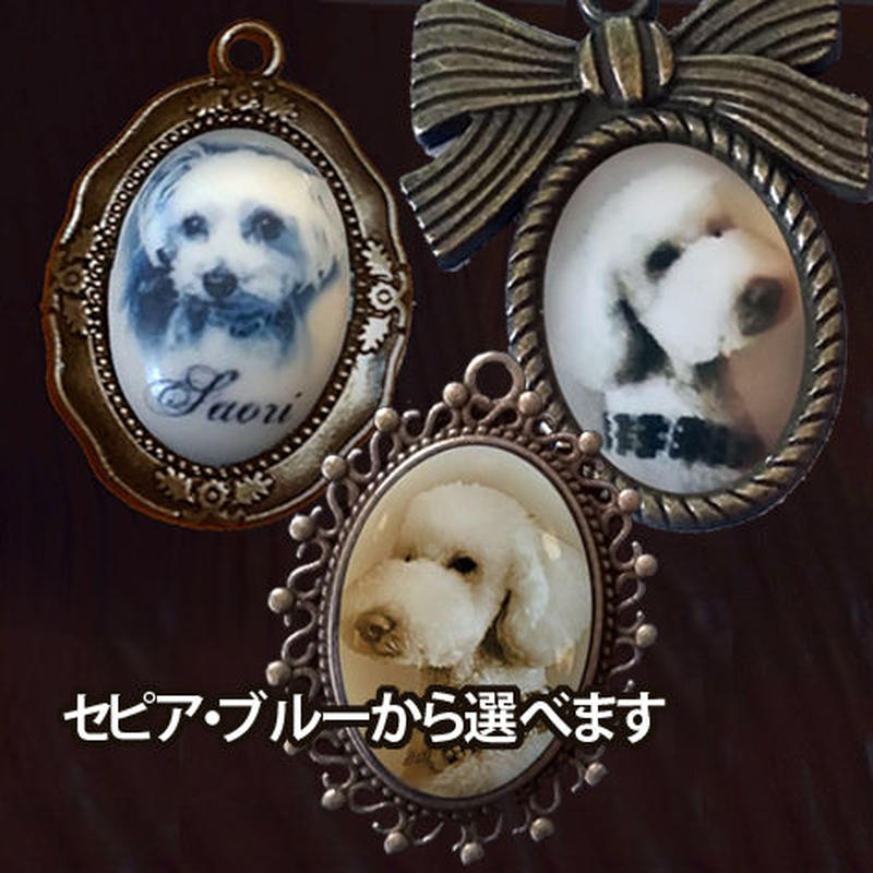 ペンダントトップ 白磁ポーセラーツ セピア ブルー Chswcacao S Store