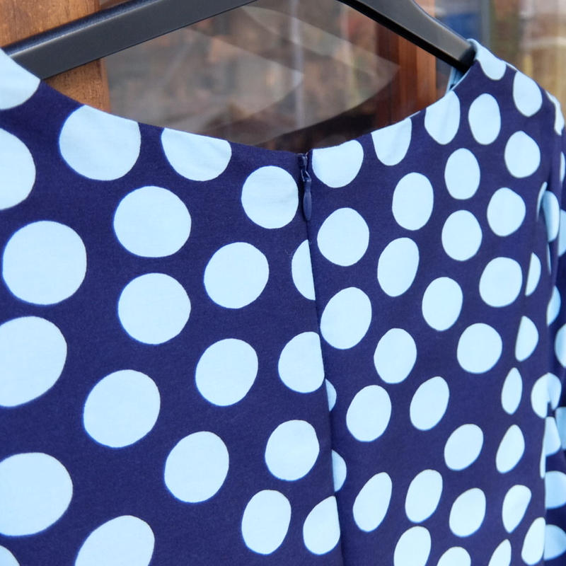 マリメッコ Marimekko Ceres 青水玉ワンピース Chuffy