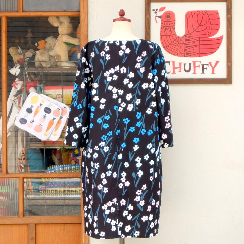 マリメッコ Marimekko Lemmikki 七分袖ワンピース 大きなサイズ Ch