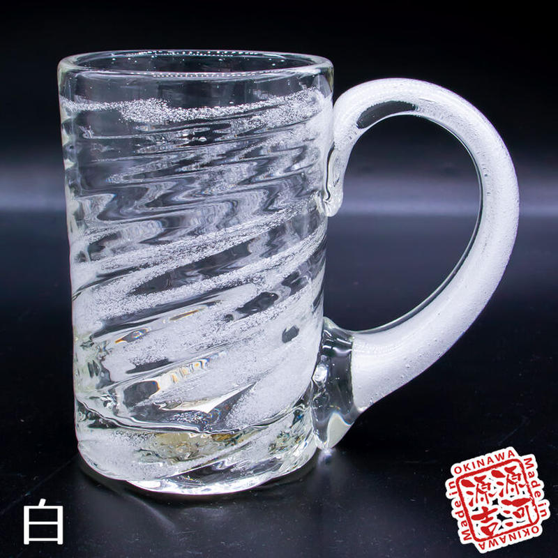 1056円 とっておきし新春福袋 琉球グラス シェルクリア ビアマグ 8色