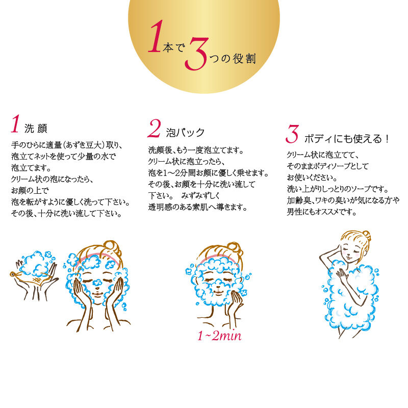 美らさん 化石サンゴ配合 洗顔ソープ 美らpeach 石垣島