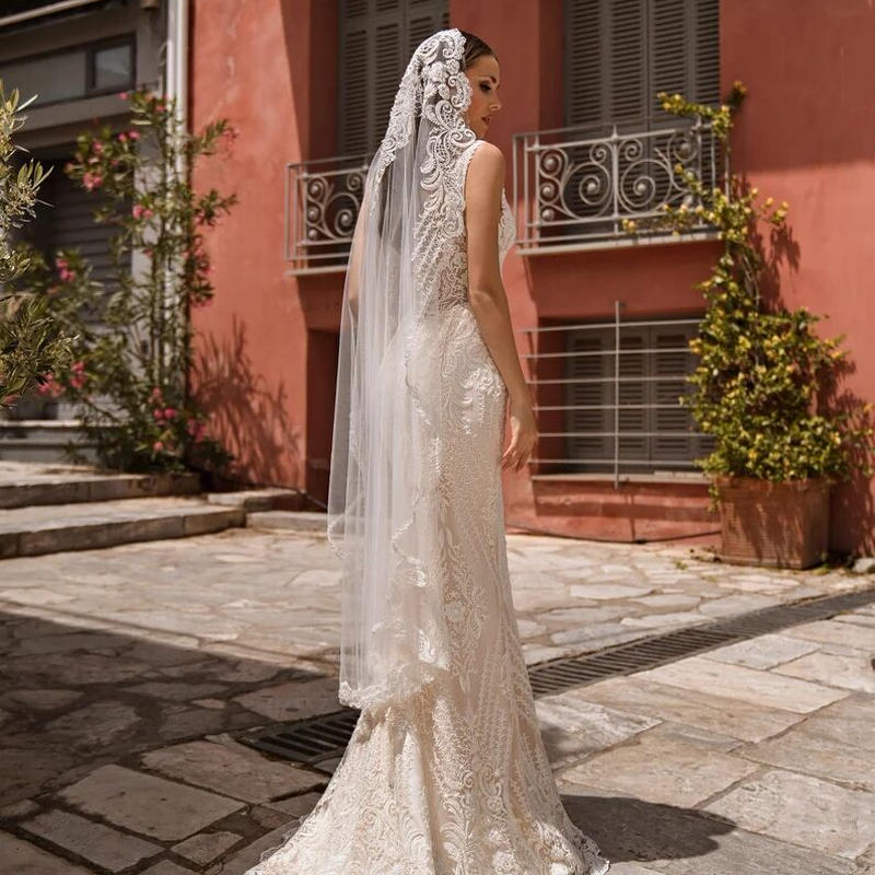 セクシー ウエディングドレス オーダーメイド お買得ベール無料 オンショルダードレ