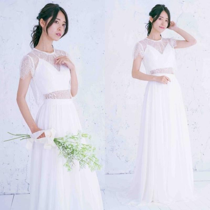 ウエディングドレス ツーピース 人気上昇 エレガント 結婚式 披露宴 パーティドレス Ci