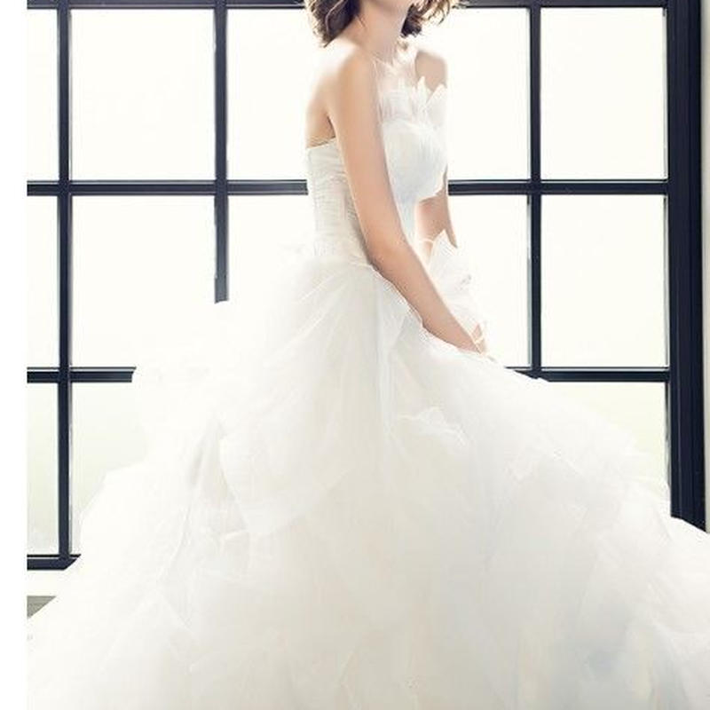 数量限定 高品質 ウエディングドレス ベアトップ ロングトレーン エレガント 優 信頼 13nichimachi Jp