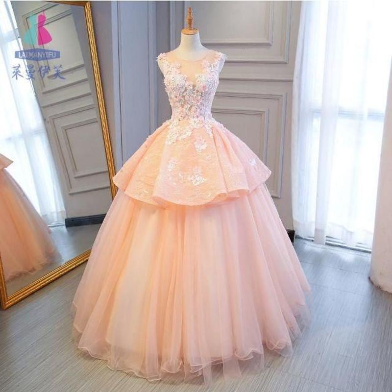 激安 優雅なピンク 高品質カラードレス 美しい ノースリーブ ドレスワンピ