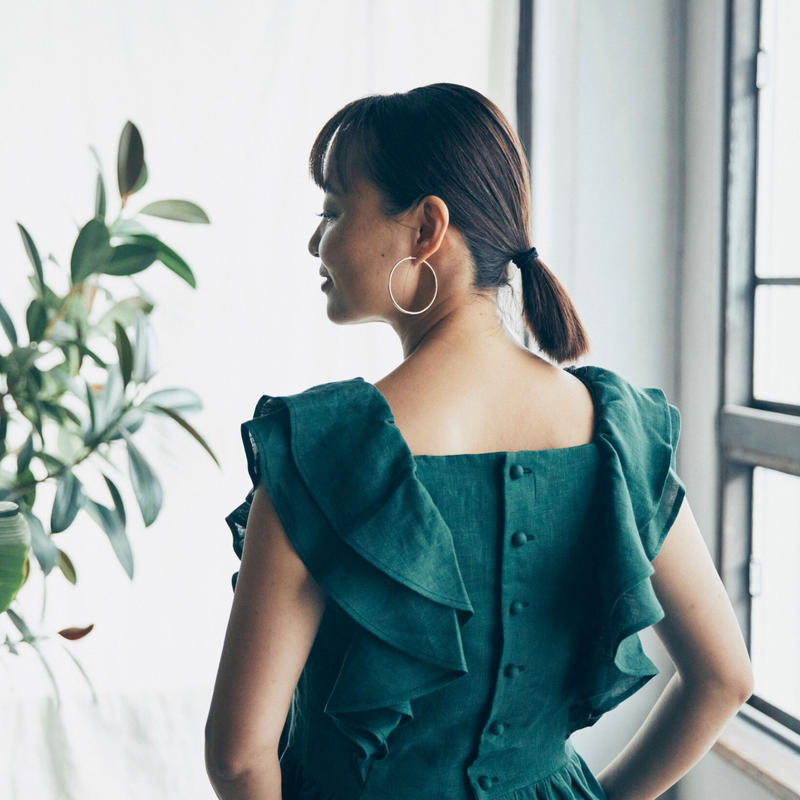 ブティックトウキョウドレス　青山有紀さん　リネンワンピース　花柄ワンピース 青山有紀さんコラボ /BOUTIQUE TOKYO DRESS リネンワンピース 【公式通販】