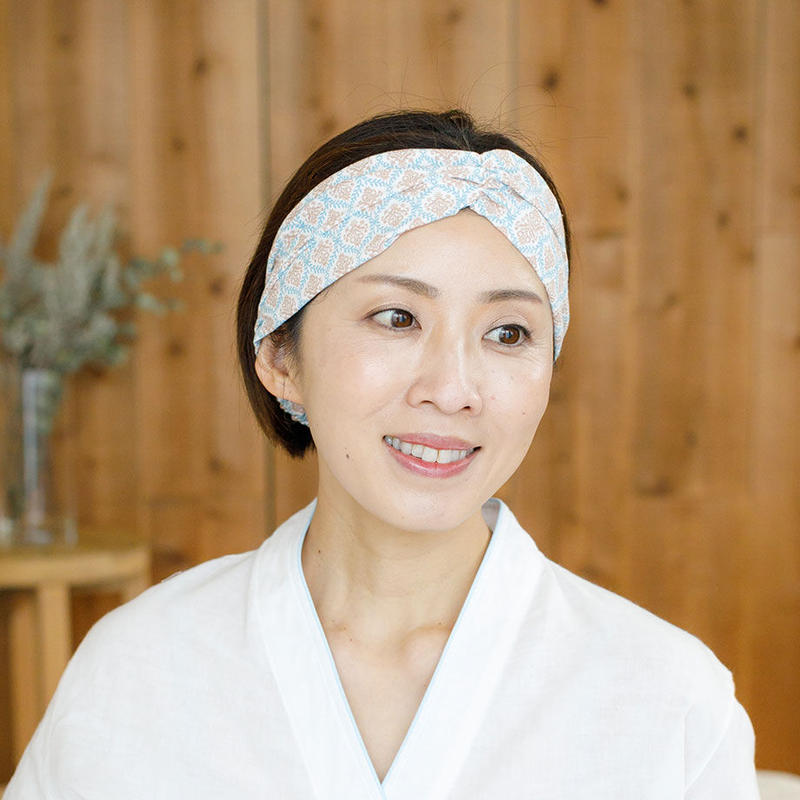 和晒 二重ガーゼパジャマ Panema ガーゼ手ぬぐい ヘアバンドset ホワイト くら