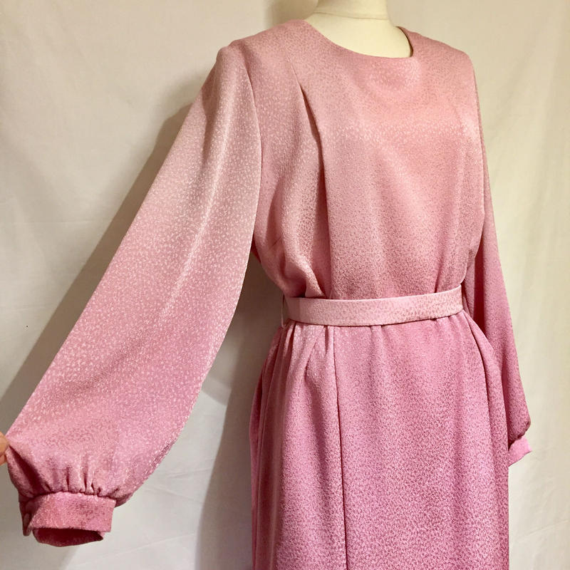 スモークピンク グラデーション ワンピース 1970s France デッドストック C