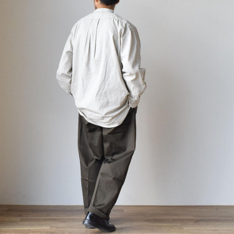 Audience オーディエンス オックス バンドカラー ボックス Aライン シャツ C