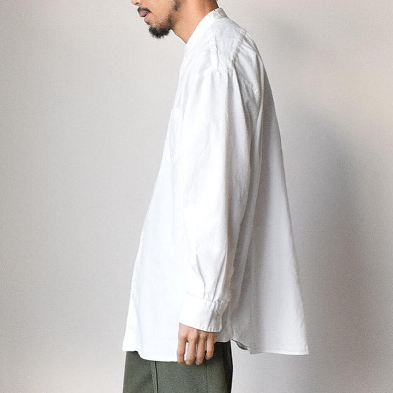 Audience オーディエンス オックス バンドカラー ボックス Aライン シャツ C