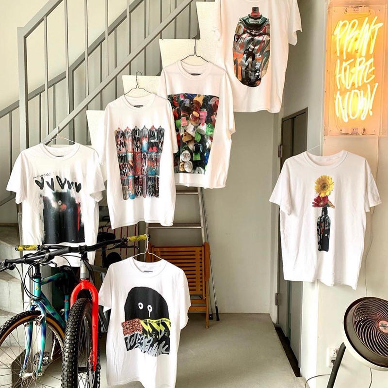 Ryuji Kamiyama 神山隆二 スプレー缶 Tシャツ ホワイト
