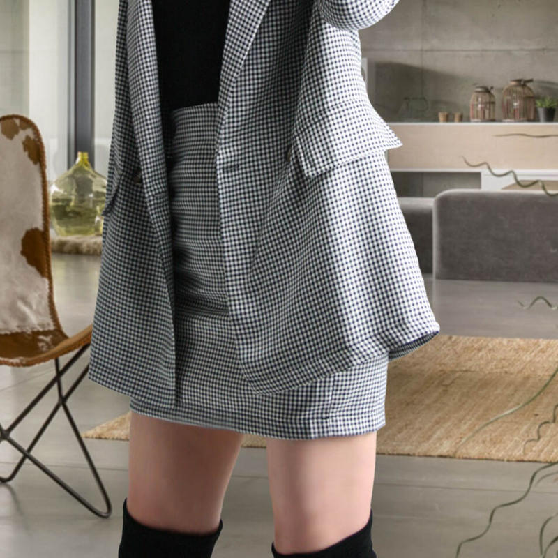 131】 babaco CHECK SKIRT ババコ チェックスカート-