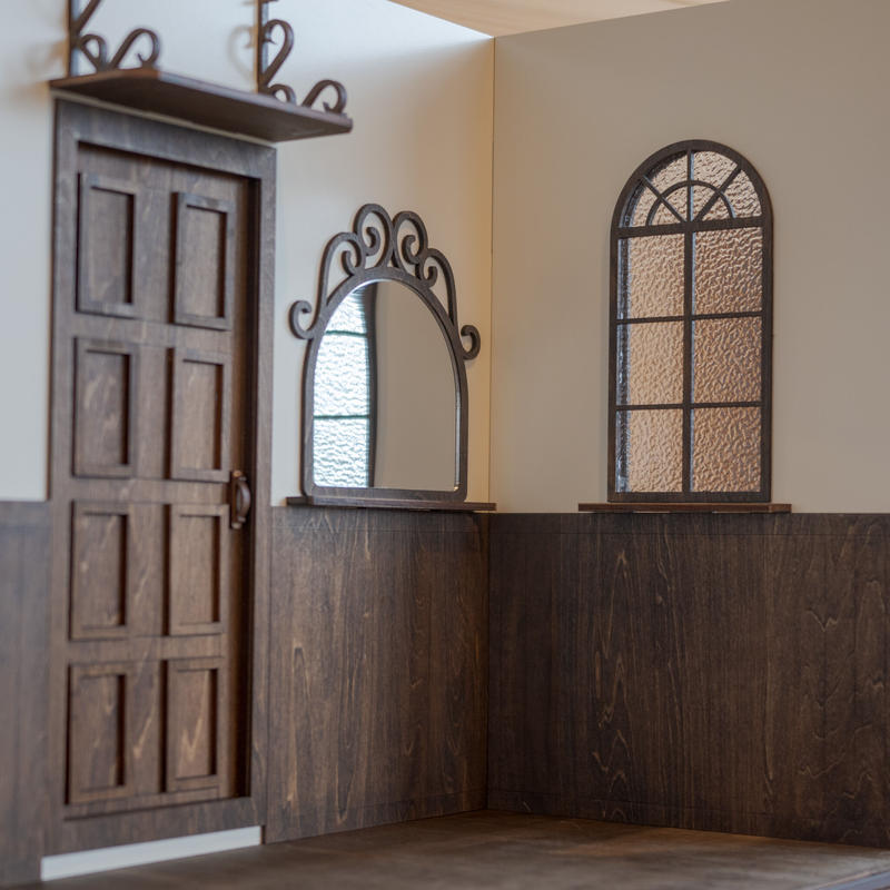 1 6スケールドールハウス洋館右壁鏡と窓とドア ５台限定セール Kkcompany Com