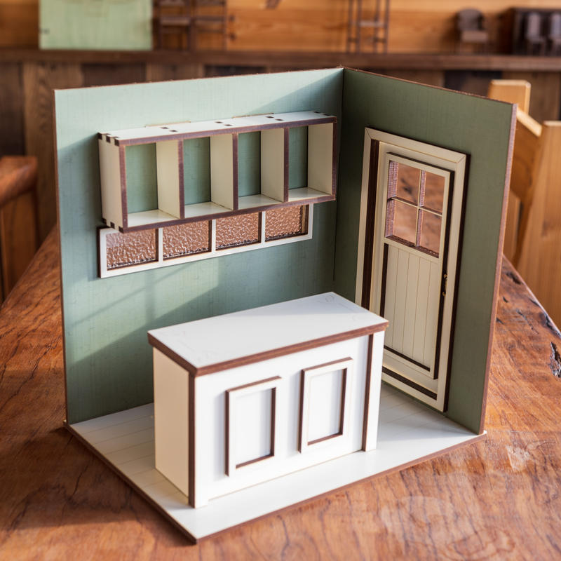 1 10スケールドールハウス新作壁紙グリーン 小さなお店 Kkcompany Com