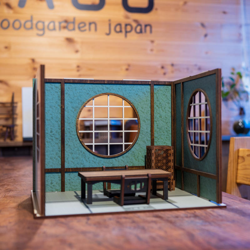 ドールハウス　庭園のある和室 ドールハウス 庭園のある和室