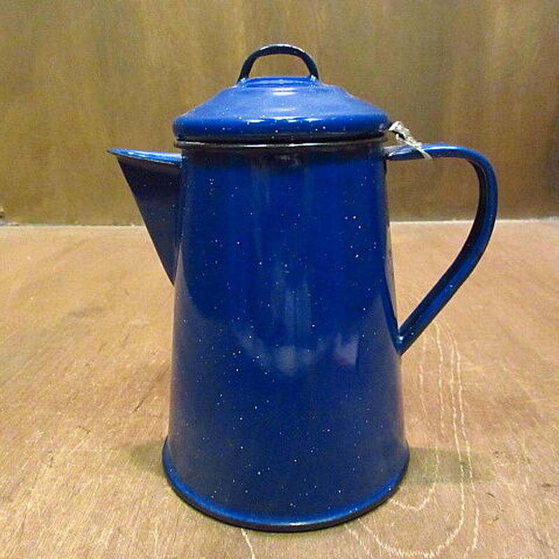 ビンテージ ホーローケトル青 0922n4 Otdeqp キャンプアウトドア調理器具