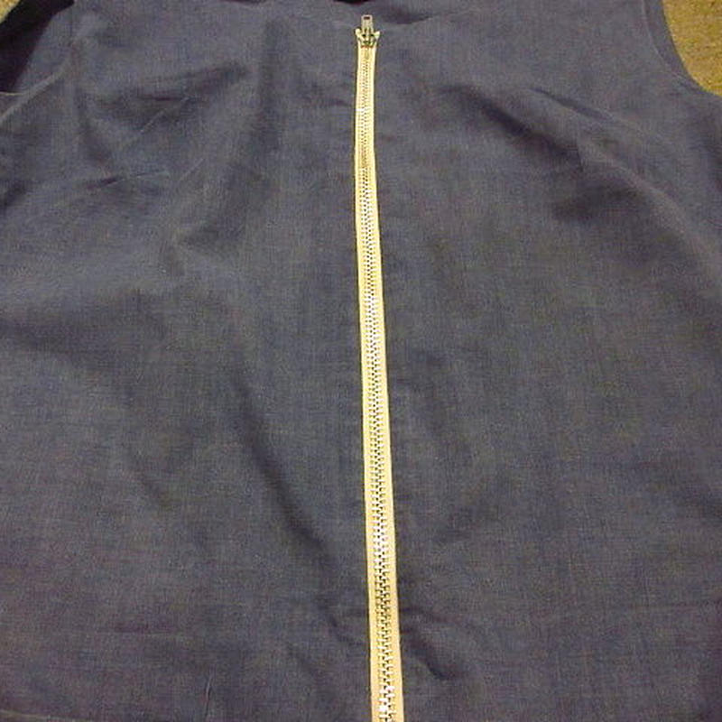 ビンテージ60 S Park Eastアンカーマークワッペン付きコットンジップアップノースリー