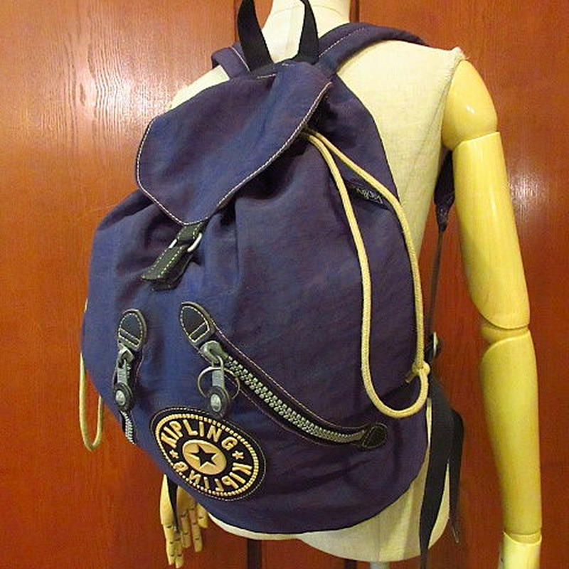 Kipling ナイロンバックパック紫 キプリングリュックサックデイパックパープルベルギー