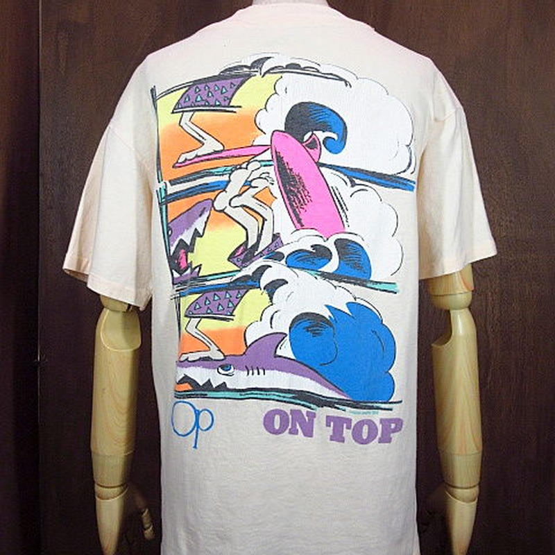 ビンテージ80's○Ocean Pacific サーフプリントTシャツ○200808n4-m-...