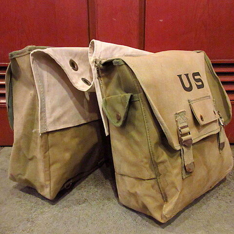 ビンテージ 40 S Usミリタリーステンシル入りサドルバッグ 1029s4 Bag Ot