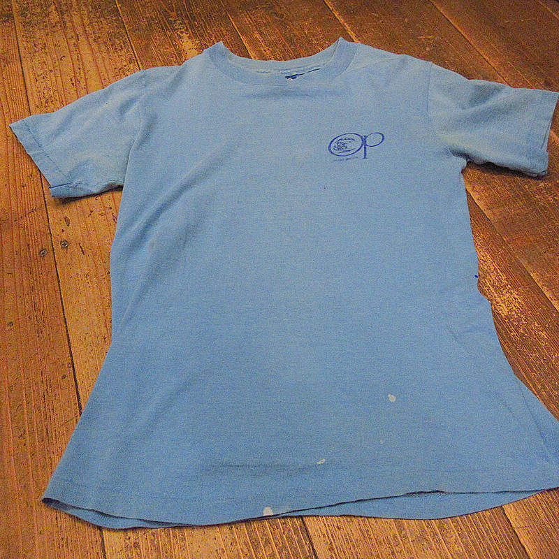 ビンテージ80's○Ocean Pacific両面プリントTシャツ水色sizeS○220511... ビンテージ80's○Ocean Pacific両面プリントTシャツ水色sizeS○220511...