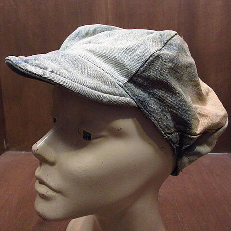 ビンテージ70's○パッチワークデニムキャスケット○210309n4-m-cp-cas 197... ビンテージ70's○パッチワークデニムキャスケット○210309n4-m-cp-cas 197...