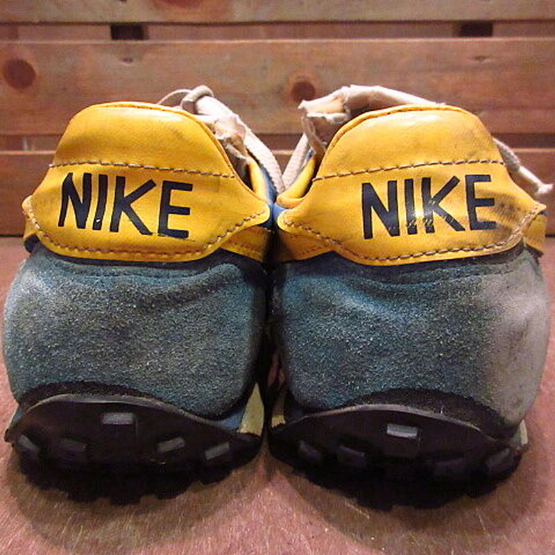 ビンテージ70 S Nikeワッフルトレーナー青 黄 0906n6 M Snk 29cm