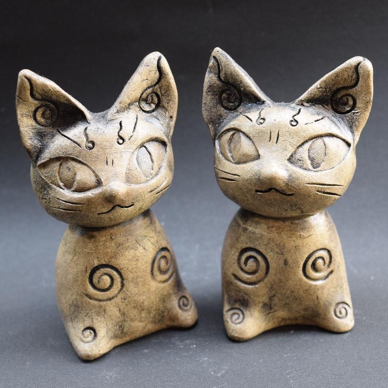 縄文風ねこ土偶 もし縄文人が猫を作ったらこんなかな そんな土偶です くらふと一期舎 土