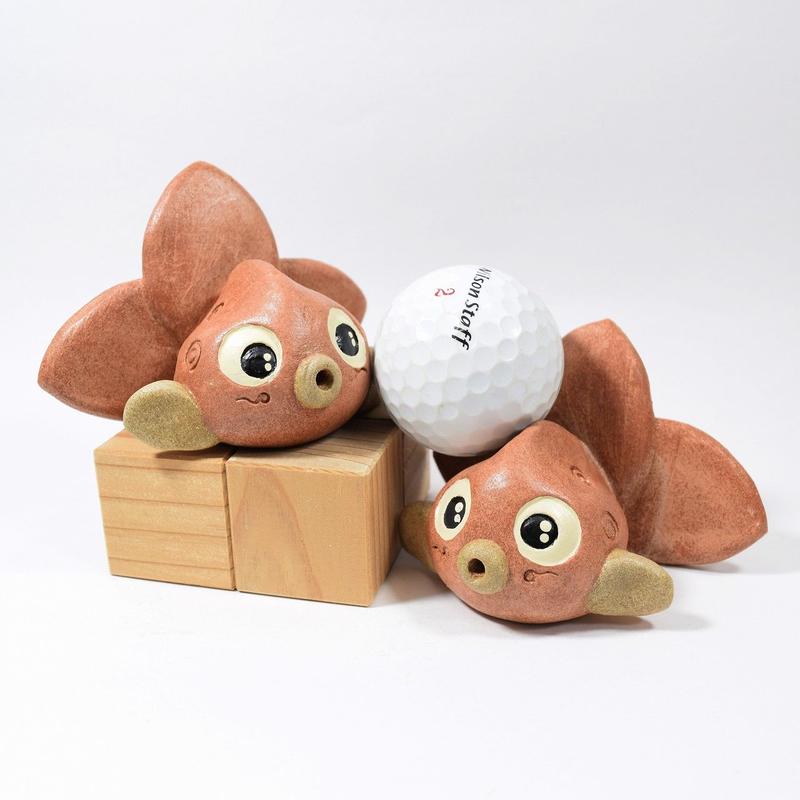ねぶたんぎょ君 大サイズ 注文制作品 青森の 金魚ねぶた をイメージした土ぼっくりです