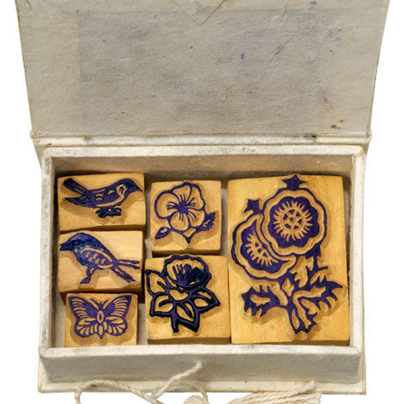 木彫はんこセット 花と鳥 Craftlink オンラインショップ