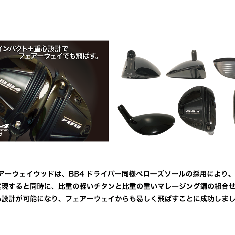 BB4 プログレスの3番FW 15度 BB4 プログレスの3番FW 15度 PROGRESS「プログレス BB-4