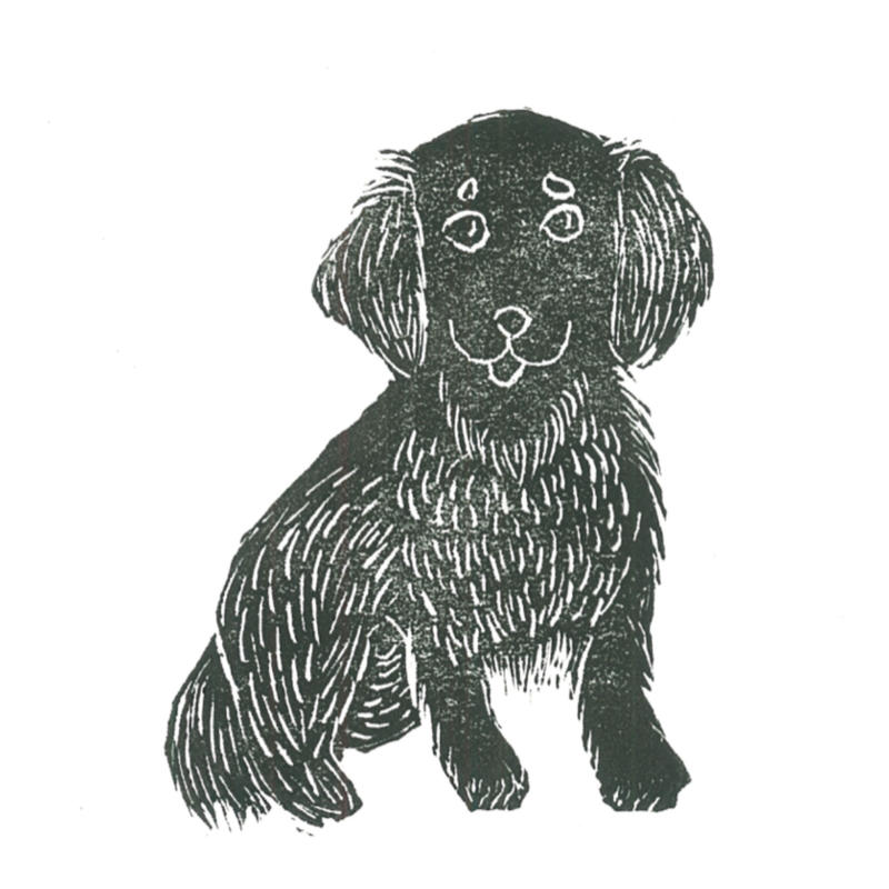 ダックスフンド 手作り版画のハガキ 印刷 Creative Koma