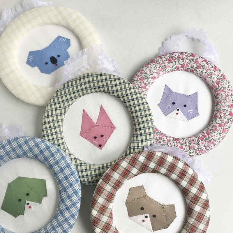 藤色 折り紙アニマルの額飾り 大 いぬ Ronronner