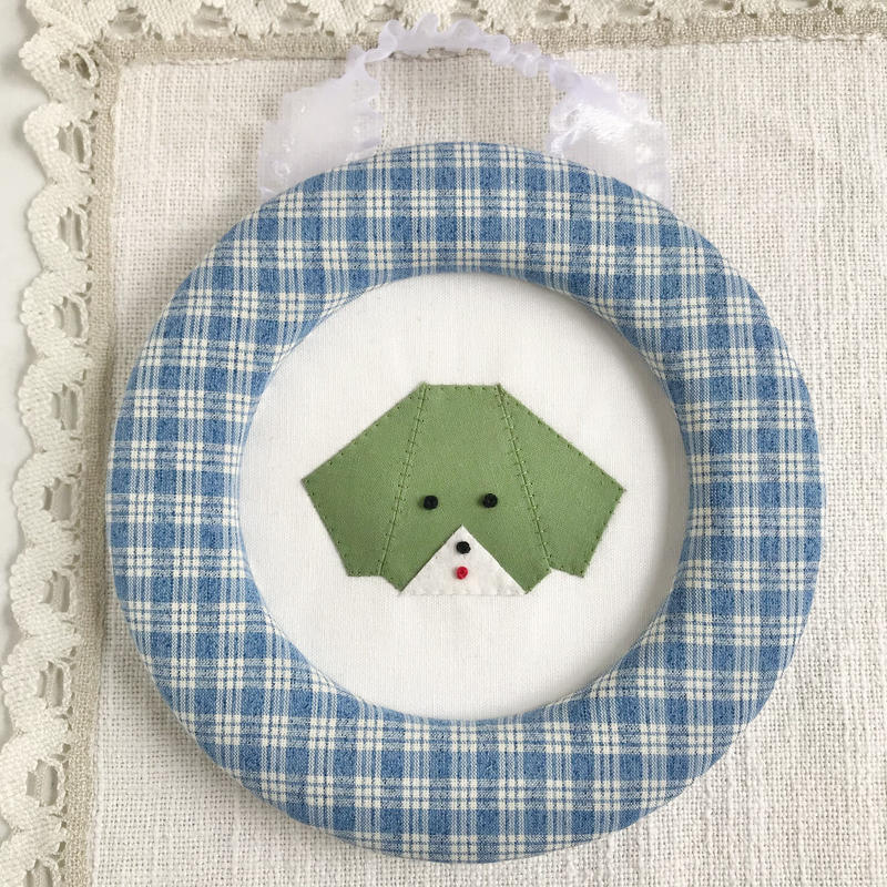 藤色 折り紙アニマルの額飾り 大 いぬ Ronronner