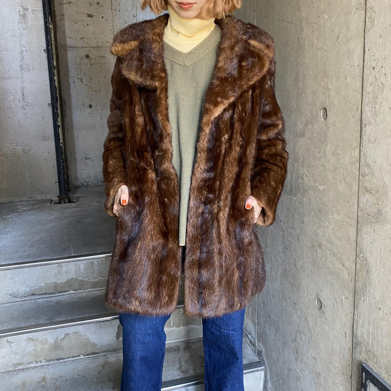 Vintageリアルミンクファーコート 52 Crunch Archer