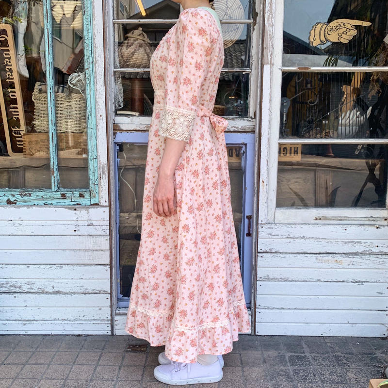 1970s 花柄 レースカントリーワンピース 9216 Crunch Archer